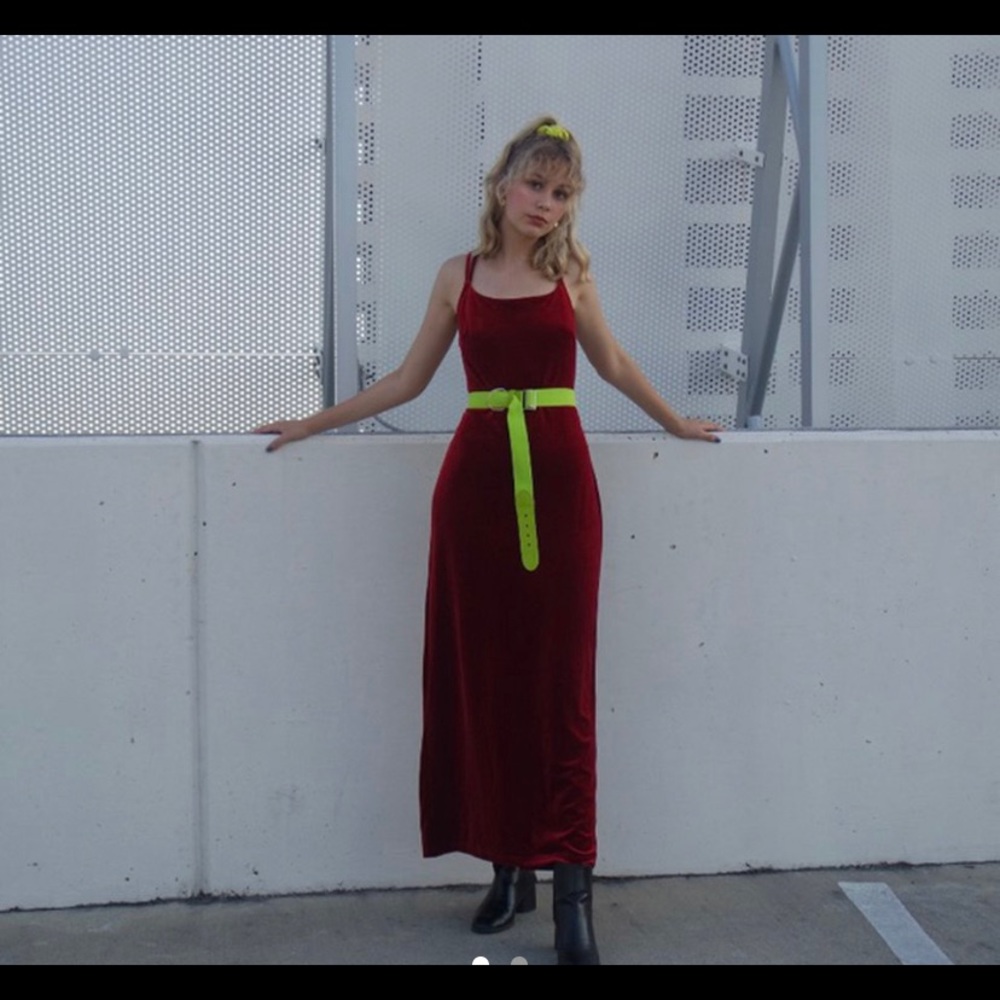 super cute VINTAGE red velvet dress